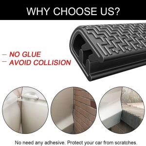 Black Anti-Scratch Anti-Collision Heavy Duty Edge Guard For All Cars